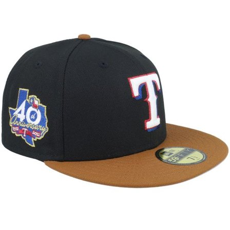 New Era - MLB Svart fitted Keps - Texas Rangers What The Fudge 59FIFTY 40 Black/Peanut/Grey Fitted @ Hatstore