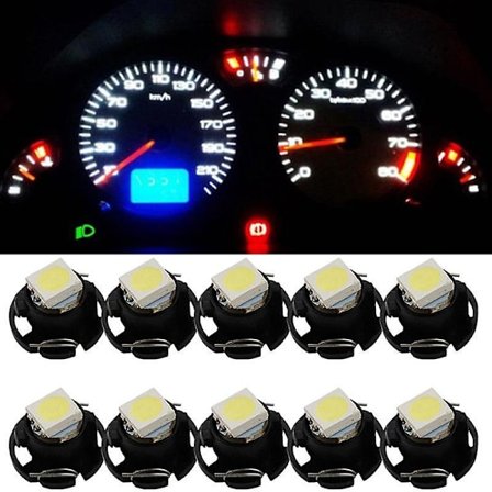10 stk T3 SMD LED Neo Wedge Bil Dash Gauge Instrument Cluster Pærer Lys Hvit