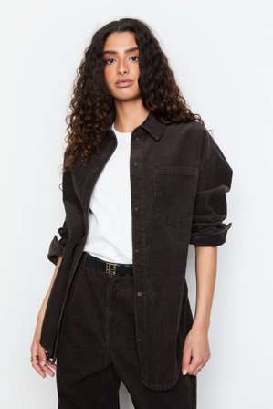 CAMILLA PIHL - Alex Cord Shirt - Dark brown Size44