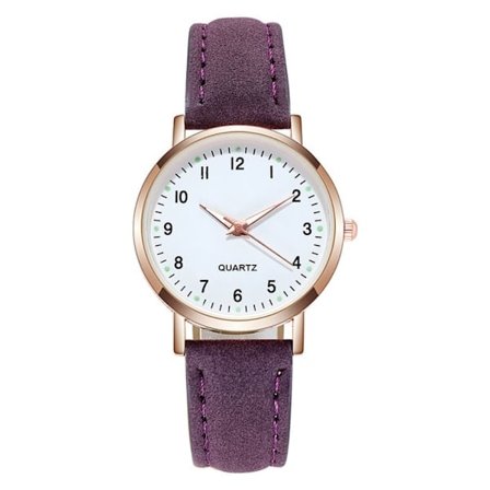 Quartz Armbåndsur Lysende Klokke LILLA lilla purple