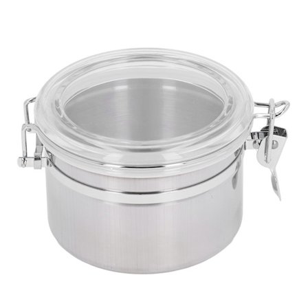 Rostfritt stål förseglad burk matförvaringsbehållare Lufttät burk för torkad frukt Mjölkpulver Te Liten 900 ml