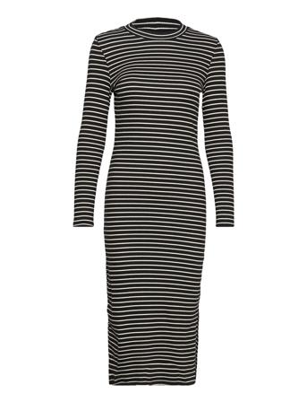Vibalu Crew Neck L/S Midi Dress - Noos Dresses T-shirt Dresses Multi/mønstret Vila*Betinget Tilbud