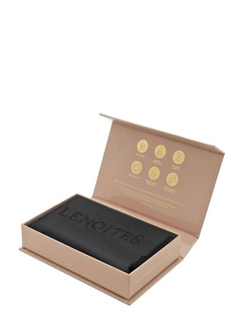 Lenoites Mulberry Silk Pillowcase, 50X67 - Black - 50X 60CM