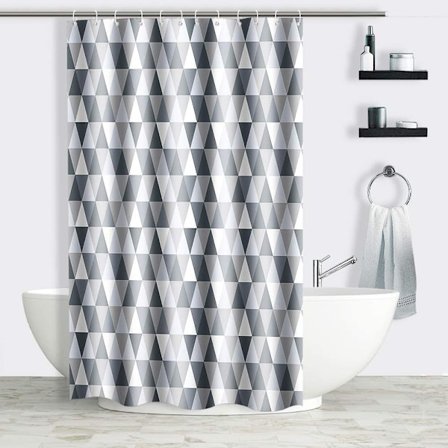 Trekantet trykt bruseforhæng, anti-skimmel og anti-bac