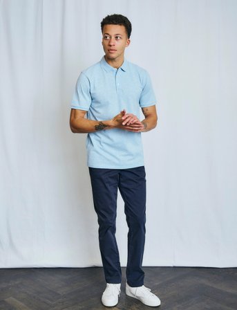 Bruun & Stengade Bs Taketomi Regular Fit Polo Shirt - Blue - S