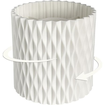 Roterende Pen Blyantholder til Skrivebord, 5 Rum Unik Hvid Skrivebords Pen Organizer Æstetiske Skrivebordsartikler - hvid