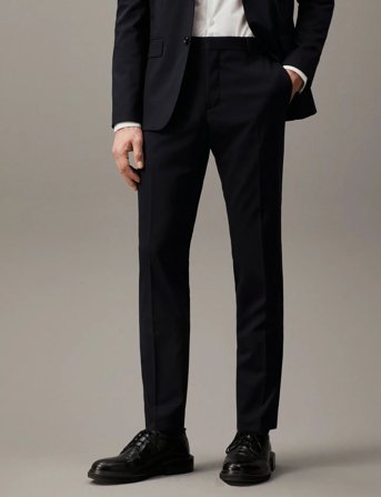 Calvin Klein Stretch Wool Slim Su - Navy - 50