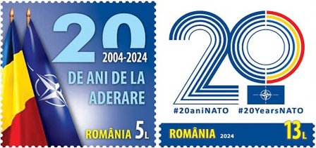 Rumænien - NATO 20 års medlemsskab - Postfrisk sæt 2v
