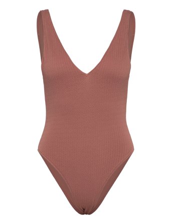 Seadive Deep V Neck Piece Brown Seafolly
