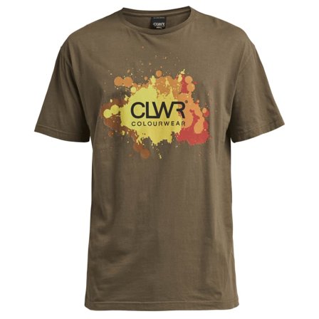 ColourWear Men's Splash Tee Men short-sleeved sweaters Brown S