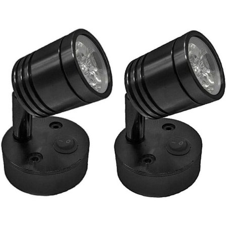 12V LED-lys til autocamper, vægspot-læselys, bil, campingvogn, båd, indvendigt lys, autocamperlampe med kontakt, koldt hvidt