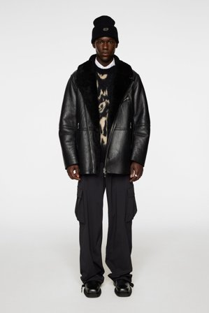 J.Lindeberg - Sutton Shearling Jacket - Fashion - Black - Men - M