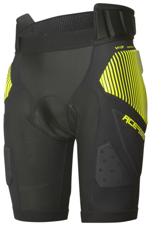Beschermende Korte Broek Acerbis Rush Zwart/Geel L