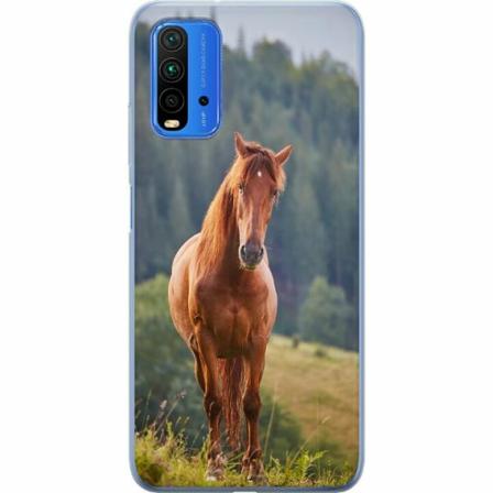 Xiaomi Redmi Note 9 4g Genomskinligt Skal Hästar