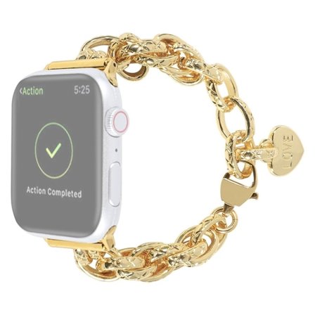 Apple Watch (45 mm) urrem i rustfrit stål med vedhæng - Guld