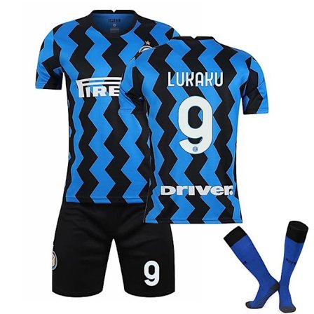 Barnfotbollströja Fotbollströja Hemma Borta Träningströja 21/22 20 21 Hemma Kit Lukaku 9 20 21 Home Kit Lukaku 9
