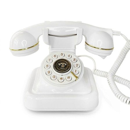 Retro Telefon med Sladd och Vred, Plug-in Fast Telefon för Hemmet, Antik Europeisk Kontorstelefon Fash