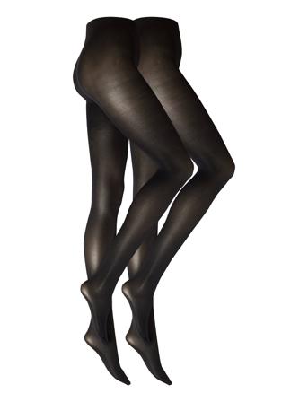 Tights 40 Den 2 Pack Black Lindex