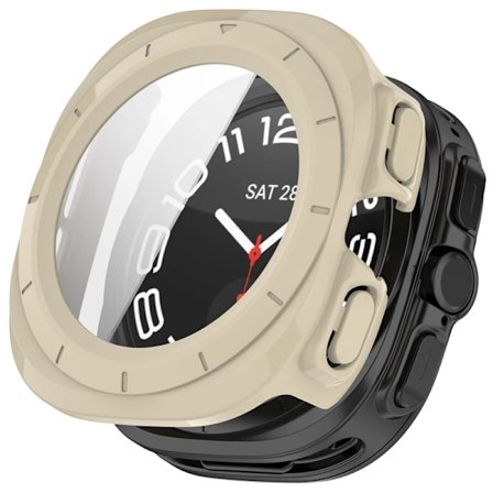 PC-fodral Glas För Samsung Galaxy Watch 7 Ultra 47MM Smart Skärmskydd Hårt PC Skyddande Fodral Klocka 7 Ultra Stötfångarskal