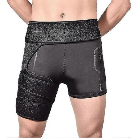 Hoftebøjle iskias smertelindring hofte støttebøjle åndbar holdbar justerbar kompressionsbøjle til mænd og kvinder -