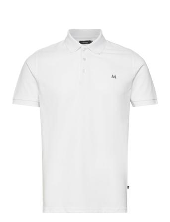 Mapoleo Melange Tops Polos Short-sleeved White Matinique
