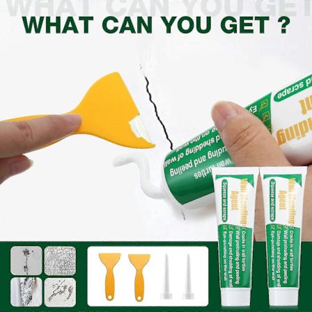 Gipsreparationslagningsmassa Hål Fyllmedel Lagningslapp Vägg 2st Snabb