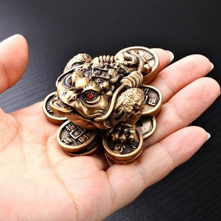 2st Money Toad Golden Frog Coin BRONZE M