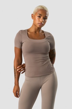 ICANIWILL - Nimble Soft T-shirt Dusty Brown - Naiset - Treenivaatteet ICIW:ltä