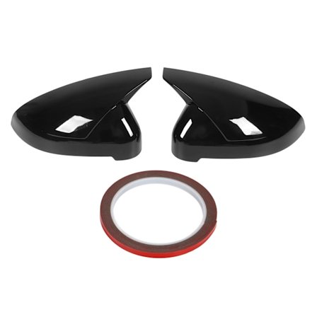 Vasen ja oikean oven peilikuorien suojukset, sarvi-tyyli, sivupeilikuoret A4 S4 RS4 B9 2015‐2019 Kiiltävä musta