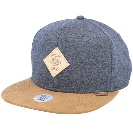 Djinns - Šedá snapback Kšiltovka - Jersey Patch Heather Charcoal Snapback @ Hatstore