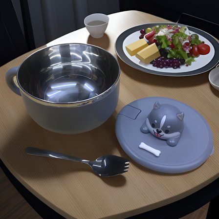 Én 1200 ml stor bolle i SUS304 rustfritt stål for instant nudler og salat, med søtt tegneseriedesign. Ideell for servering av Fr...
