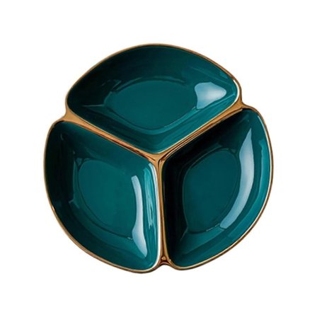 Delad Tallrik Fack Tallrik Keramisk Portionskontroll Servis Bordsservis 3 Fack Rund Th