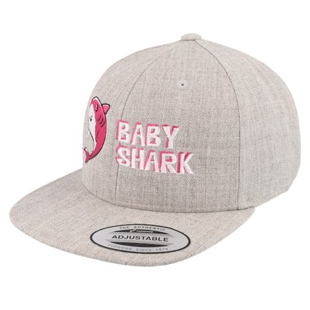 Kinder Kiddo Cap - Grau snapback Cap - Kinder Baby Shark Heather Grey Snapback @ Hatstore