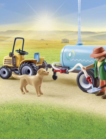 PLAYMOBIL Playmobil Traktor M/ Anhænger & Vandtank - 71442 - Multi/patterned - ONE SIZE
