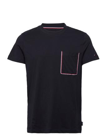 Rwb Outline Pocket Tee T-shirts Short-sleeved Svart Tommy Hilfiger