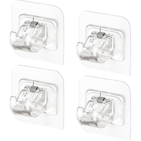 Verhotangon kiinnike, 6 * 6 läpinäkyvä 4-osainen verhotankosarja