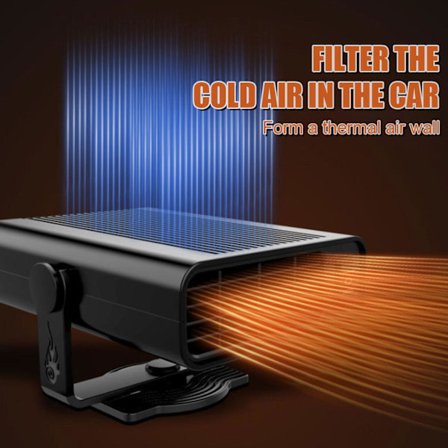500W Elektrisk Bilvarmer DC 12V Varmevifte Avfukter Defroster D