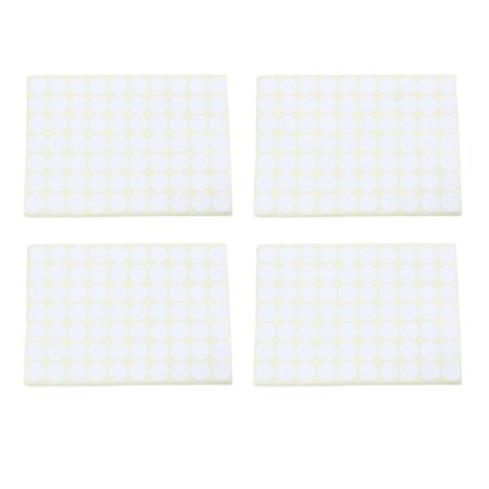 60 stk 19mm runde koderklistremerker, selvklebende, hvite