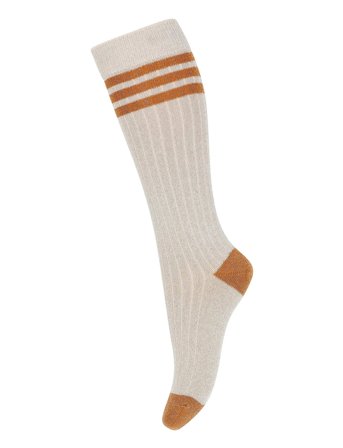 mp Denmark Merle Glitter Knee Socks - Beige - 37/39