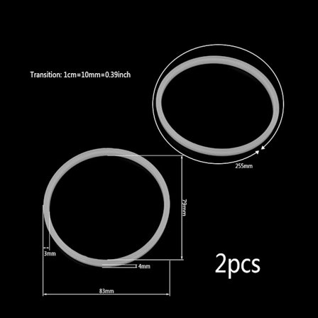 2st 8,3 cm gummi O-formade ersättningspackningar Tätningsringdel för blender