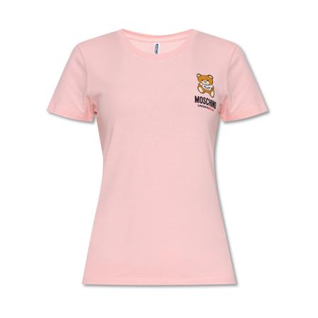 Moschino Printed T-shirt rosa, Dam, Dam, Storlek: XS