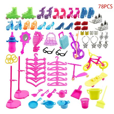 78-delars Barbie-docka tillbehör leksaker för barn och flickor, Fas