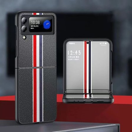 Ægte læder Limited Edition Kompatibel Samsung Galaxy Z Flip 4, Z Flip 4 Cover Stødsikker