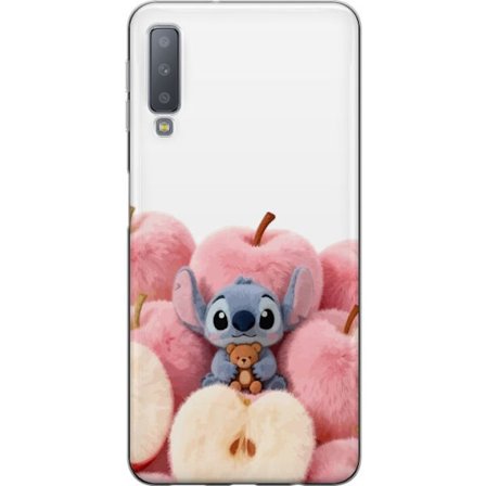 Kompatibelt Mobildeksel til Samsung Samsung Galaxy A7 (2018) Fargerikt kollasj med futuristiske jente grupp karakterer, hjerter og glitter i moderne p