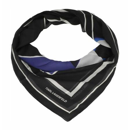 Karl Lagerfeld, Silky Scarves Blauw, unisex, Maat:ONE Size