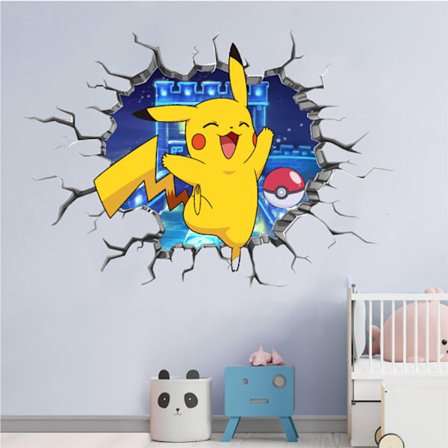 40*55cm Cartoon Anime Seinä Tarra Pikachu Tarra Poika Makuuhuone
