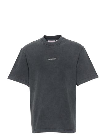 Distressed Tee Short Sleeve Logo Black HAN Kjøbenhavn Clothing