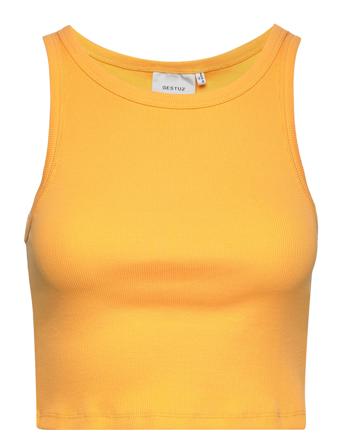 Drewgz Cropped Top Crop Tops Sleeveless Crop Tops Oransje Gestuz*Betinget Tilbud