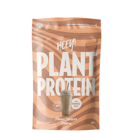Heey! Vegansk Protein Peanøtt Sjokolade Karamell 500g