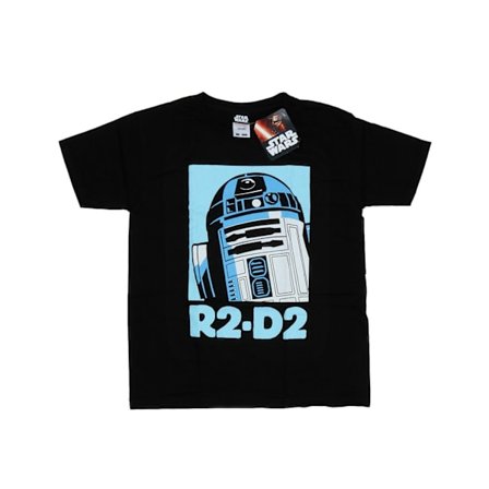 Star Wars Boys R2-D2 Poster T-Shirt 9-11 år Svart